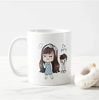 V Kraft i am Sorry White Ceramic Mug with Handle Gift for Anyone On Any Occasion | Coffee Mug  Tea Cup | Pack of 1, 330ml-thumb3