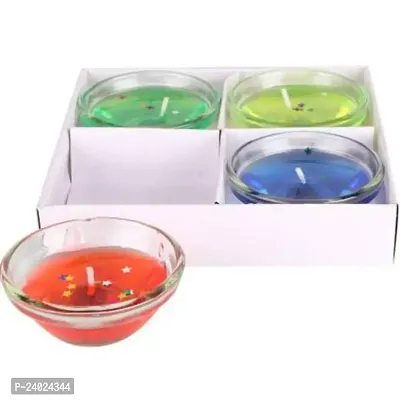 V Kraft Diwali Special Trendy Gel Diya Set of 4 Unique Diya Set for Diwali and Any Other Occasion-thumb2