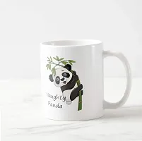 V Kraft naugty Panda White Ceramic Mug with Handle Gift for Anyone On Any Occasion | Coffee Mug  Tea Cup | Pack of 1, 330ml-thumb2