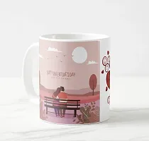 V Kraft Happy Valentine's Day 010 Love Quote White Ceramic Mug with Handle Gift for Anyone On Any Occasion | Coffee Mug  Tea Cup | Pack of 1, 330ml-thumb3