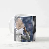 V Kraft Ronaldo White Ceramic Mug with Handle Gift for Anyone On Any Occasion | Coffee Mug  Tea Cup | Pack of 1, 330ml-thumb2