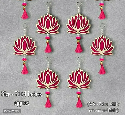 V Kraft Handmade Wall Decor Lotus with Ball Style Hanging for Home Decor,Diwali Decor,Wedding and All Festival, Lotus Hangings for Home Decoration (Lotus Combo 12)-thumb2