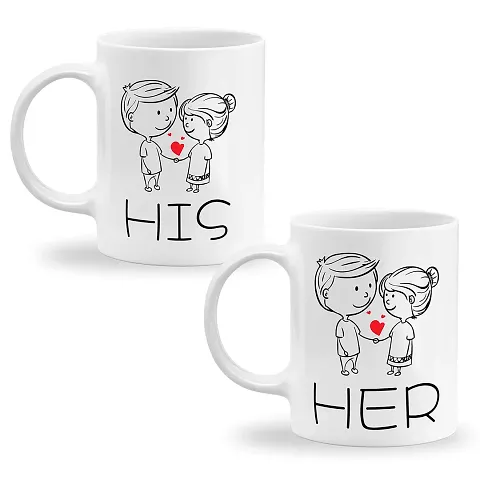 White Mugs Combo for Couples