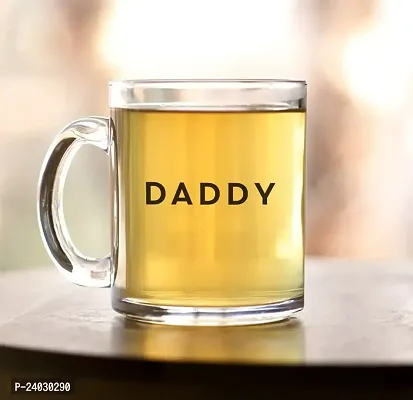 V Kraft Best dad Ever Unique dad Quote Printed Transparent Glass Coffee Mug for dad on The Occassion of Birthday Anniversay,Father's Day and Any Special Occassion | Coffee Mug  Tea Cup | 330ml 014