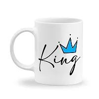 GIFTkarde King Queen Cool Couple Coffee Mugs for Husband  Wife Brand Set of 2 Ceramic 11oz 325ml Cup-thumb1