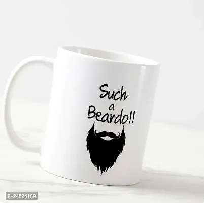 V Kraft Such a Beardo White Ceramic Mug with Handle Gift for Anyone On Any Occasion | Coffee Mug  Tea Cup | Pack of 1, 330ml-thumb5