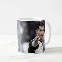 V Kraft Ronaldo White Ceramic Mug with Handle Gift for Anyone On Any Occasion | Coffee Mug  Tea Cup | Pack of 1, 330ml-thumb1