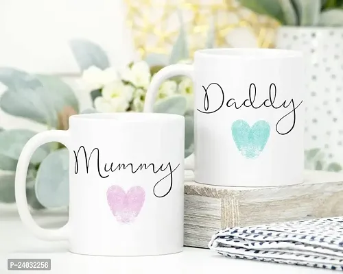 V Kraft Best mom dad Ever Unique mom dad Quote Printed Stylish Coffee Mug for mom dad on The Occassion of Birthday Anniversay,Father's Day, Mother's Day and Any Other Special Occassion |330ml | 96-thumb0