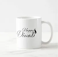 V Kraft Happy Diwali White Ceramic Mug with Handle Gift for Anyone On Any Occasion | Coffee Mug  Tea Cup | Pack of 1, 330ml-thumb2