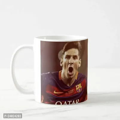 V Kraft King of Football Messy White Ceramic Mug with Handle Gift for Anyone On Any Occasion | Coffee Mug  Tea Cup | Pack of 1, 330ml-thumb4