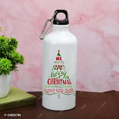 V Kraft CHRISTMAS SPECIAL MERRY CHRISTMAS PRINTED SIPPER BOTTLE WITH CUTE LOVABE HUGABLE SNOWMAN SOFT TOY for your loved once on this special occassion of christmas | 600 ml (merry christmas 11)-thumb2