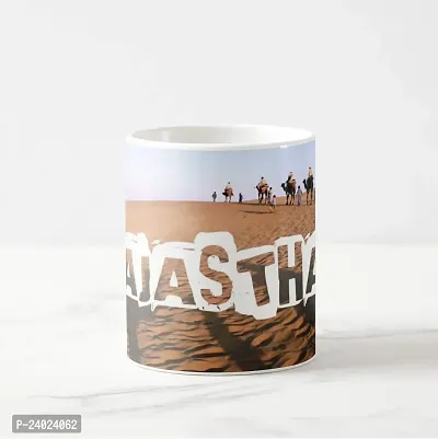 V Kraft Rajasthani Culture tadka White Ceramic Mug with Handle Gift for Anyone On Any Occasion | Coffee Mug  Tea Cup | Pack of 1, 330ml-thumb2
