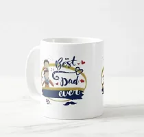 V Kraft Best dad Ever White Ceramic Mug with Handle Gift for Anyone On Any Occasion | Coffee Mug  Tea Cup | Pack of 1, 330ml-thumb1