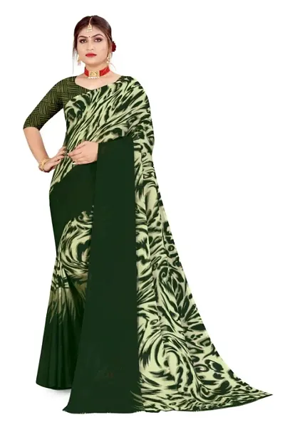 Hot Selling Crepe Saree with Blouse piece 