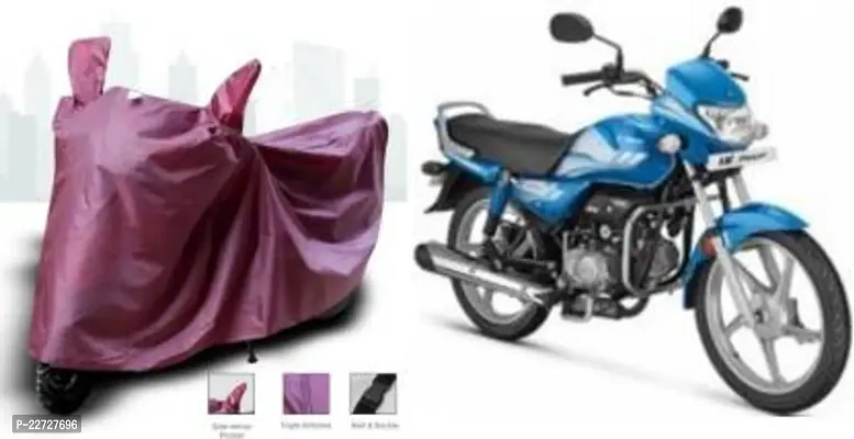 SAFELY CARE  Waterproof Two Wheeler Cover for HERO HF Deluxe (MAROON)