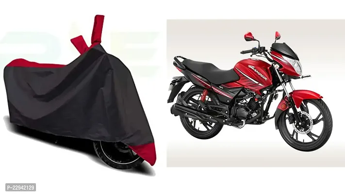 SHARPFLY  Waterproof Two Wheeler Cover for GLAMUER NEW BIKE  (RED BACK )-thumb0
