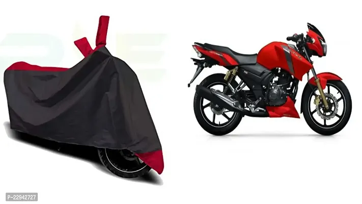 SHARPFLY  Waterproof Two Wheeler Cover for Apache RTR BIKE (RED BLACK  )