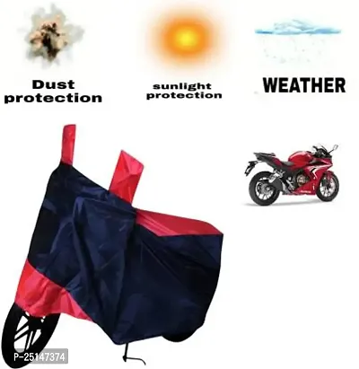 SHARPFLYINDIA Waterproof Two Wheeler Cover for  CBR red navy-thumb0