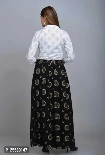 Women's Rayon Skirt With Top Set-thumb2