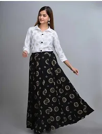 Women's Rayon Skirt With Top Set-thumb2
