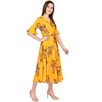 Classic Crepe Printed Dress for Women-thumb4