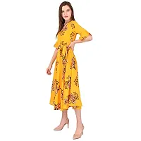 Classic Crepe Printed Dress for Women-thumb1