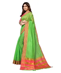 Stylish Fancy Designer Cotton Silk Saree With Blouse Piece For Women-thumb1