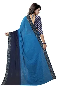 Priyashi Womens Georgette Printed Saree With Blouse Piece(TRUMP BLUE_Free Size)-thumb3