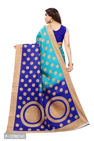 Stylish Polyester Saree With Blouse Piece For Women-thumb4