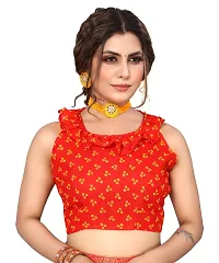 Elite Red Georgette Self Pattern Women Sarees with Blouse Piece-thumb4