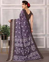 Stylish Purple Art Silk Saree with Blouse piece For Women-thumb2