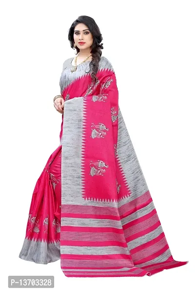 Stylish Art Silk Saree With Blouse Piece For Women-thumb2