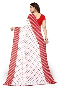 Priyashi Pure Womens Georgette Printed Saree with Blouse Piece(ZHILMIL RED_N_Free Size)-thumb3