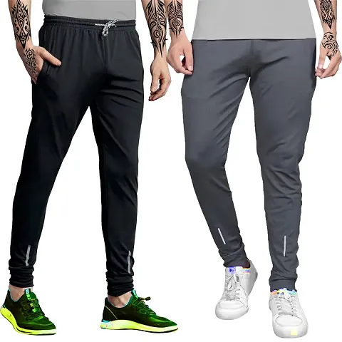 Must Have Polyester Blend Regular Track Pants For Men 