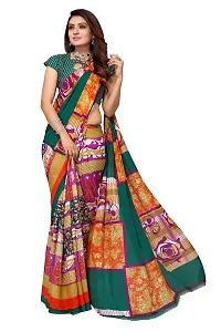 Priyashi Womens Georgette Printed Saree With Blouse Piece(MUKUL RAMA_Free Size)-thumb3