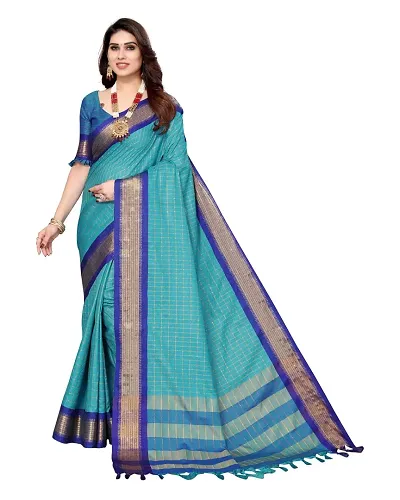 Elegant 100% cotton silk sarees 