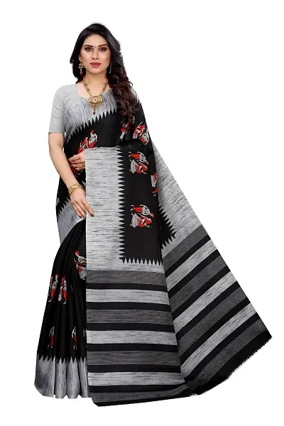 Stylish Art Silk Saree With Blouse Piece