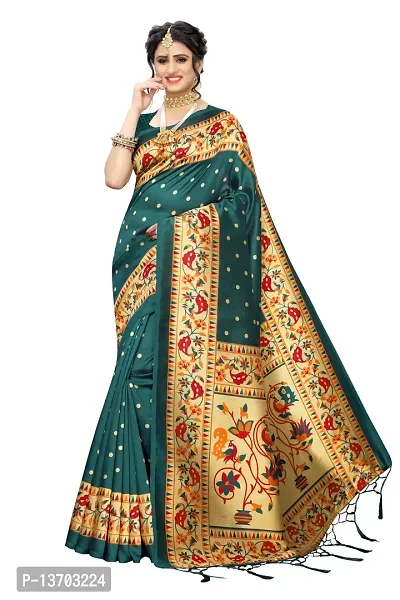 Stylish Art Silk Saree With Blouse Piece For Women-thumb0