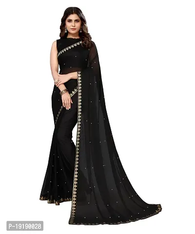 Stylish Fancy Designer Lycra Saree With Blouse Piece For Women-thumb0