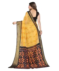Stylish Linen Saree With Blouse Piece For Women-thumb3