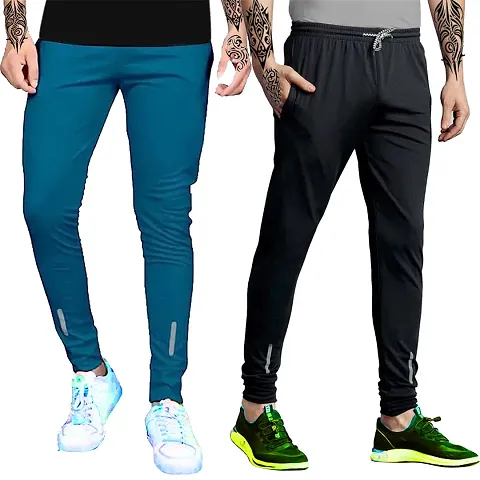 Must Have Polyester Blend Regular Track Pants For Men 