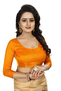 Stylish Silk Saree With Blouse Piece For Women-thumb3