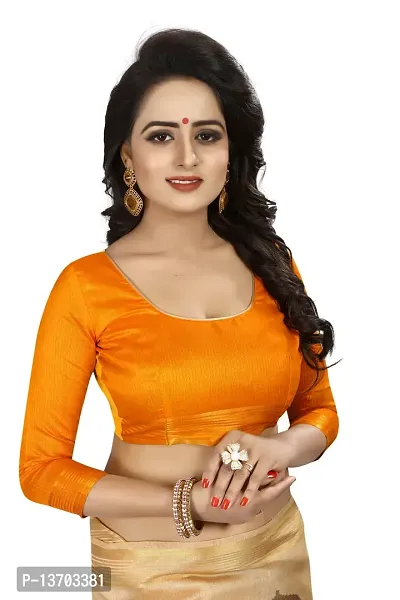 Stylish Silk Saree With Blouse Piece For Women-thumb4