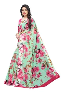 Women Stylish Linen Self Pattern Saree with Blouse piece-thumb3