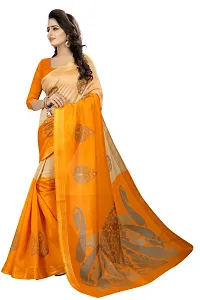 Stylish Silk Saree With Blouse Piece For Women-thumb1