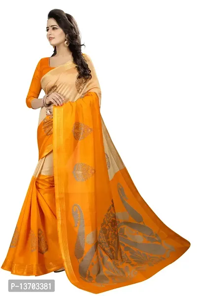 Stylish Silk Saree With Blouse Piece For Women-thumb2