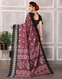 Stylish Purple Art Silk Saree with Blouse piece For Women-thumb2