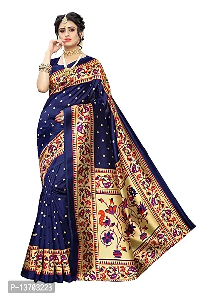 Stylish Art Silk Saree With Blouse Piece For Women