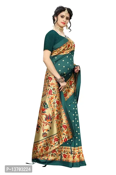 Stylish Art Silk Saree With Blouse Piece For Women-thumb3