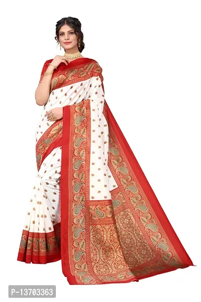 Stylish Art Silk Saree With Blouse Piece For Women-thumb0